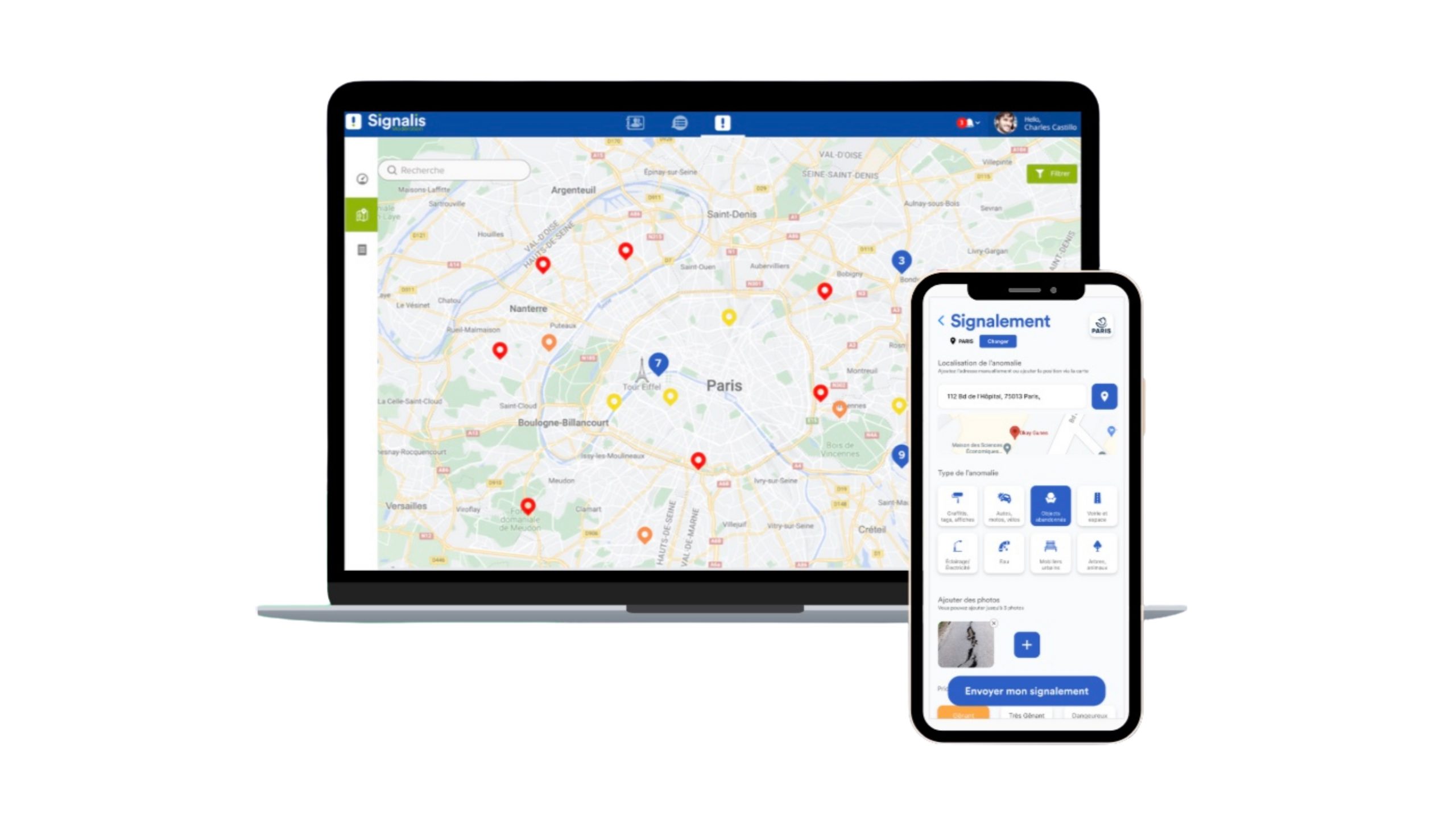 Application mobile et web de la solution