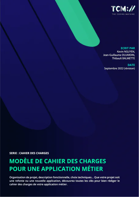 Couverture Modèle de cahier des charges pour une app métier