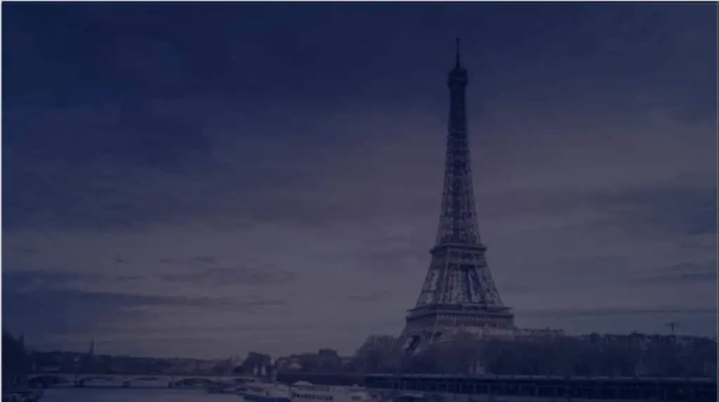 Vue de la Tour Eiffel à Paris, France.