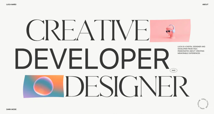 Exemple de bannière typographique