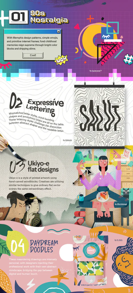 Exemple d'une bannière verticale dans le style Sketching